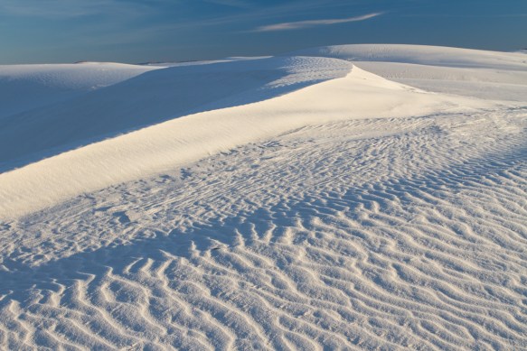 White Sands National Monument late in day