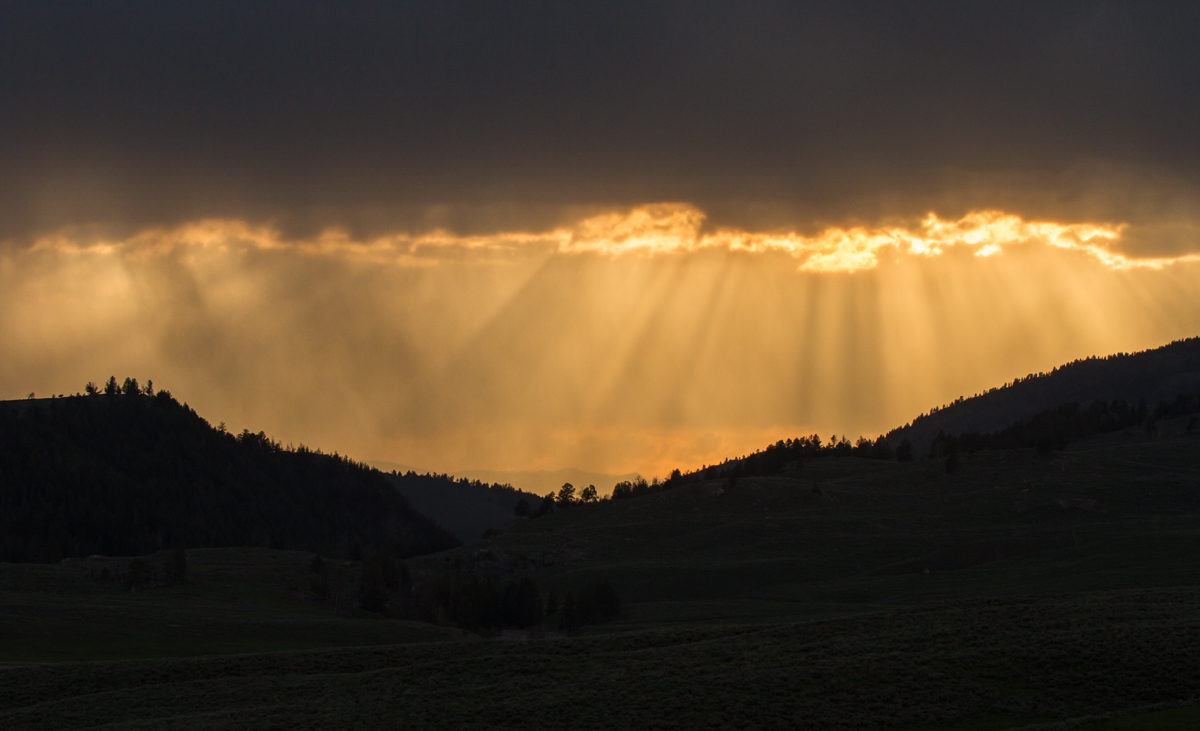 sunset in Lamar after storm