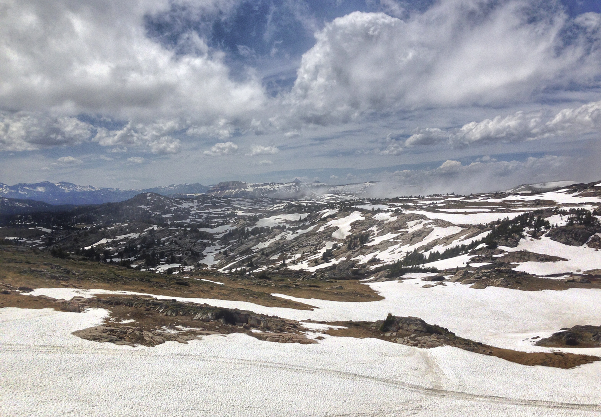Beartooths below the clouds