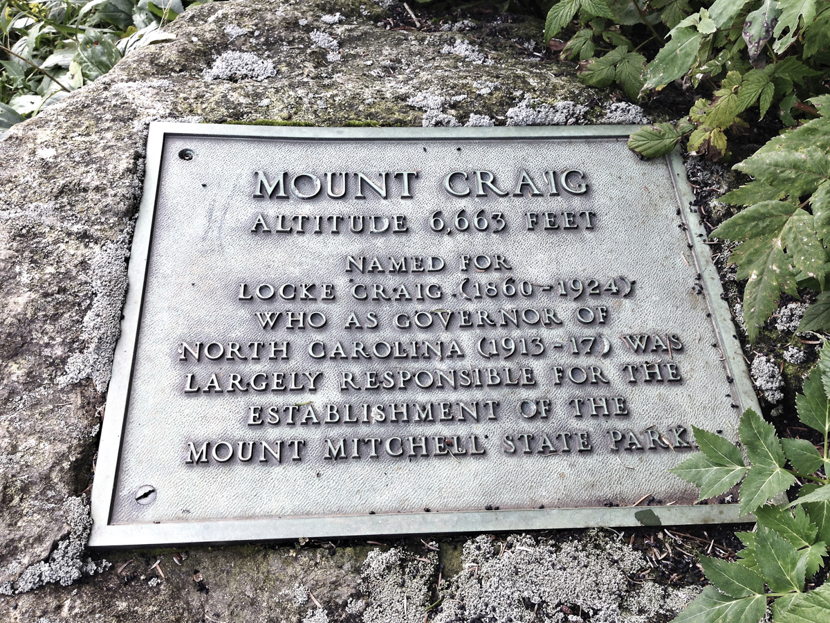Mt Craig plaque