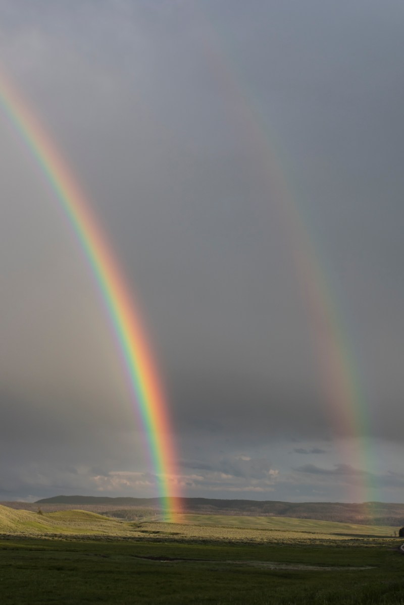 Double rainbow in Hayden Valley 1