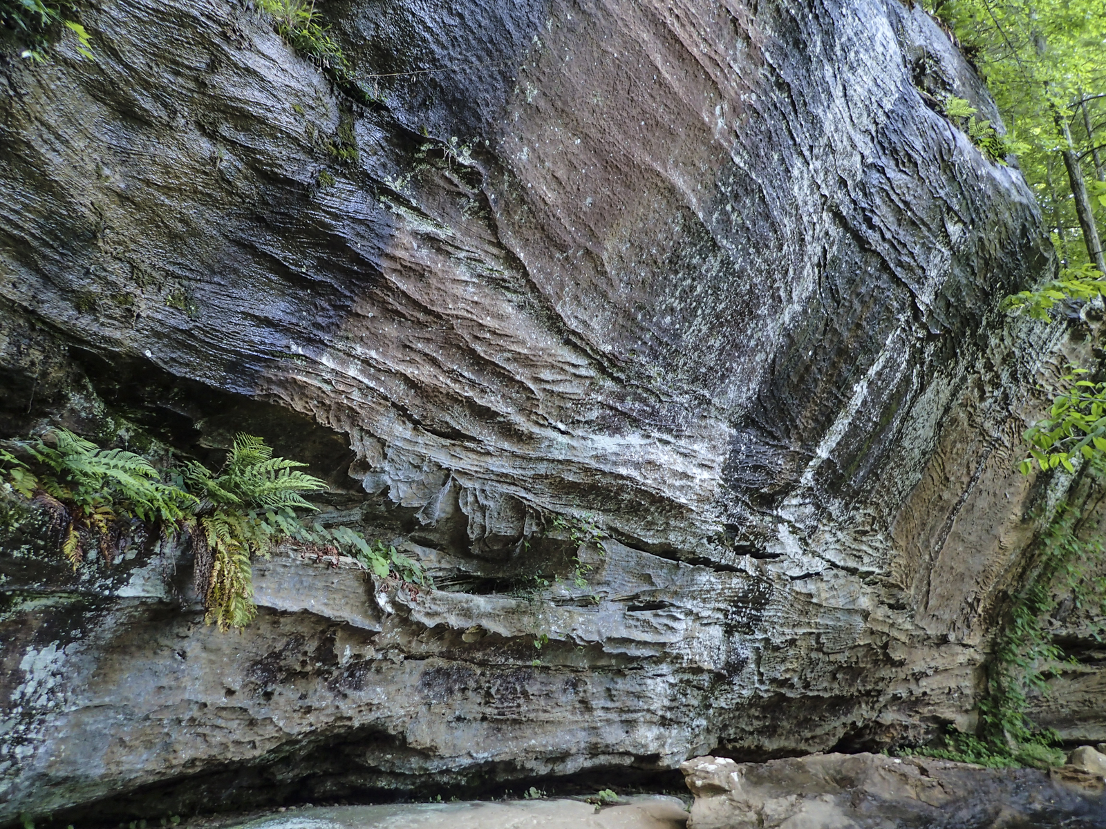 Stone wall below Sky Bridge