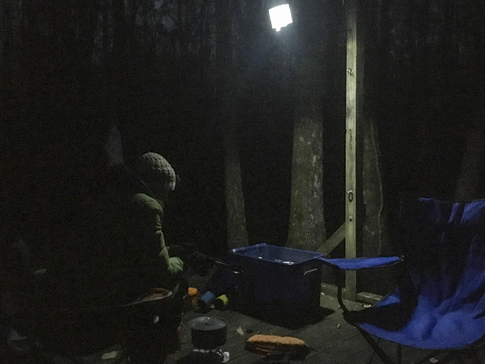 night on the platform