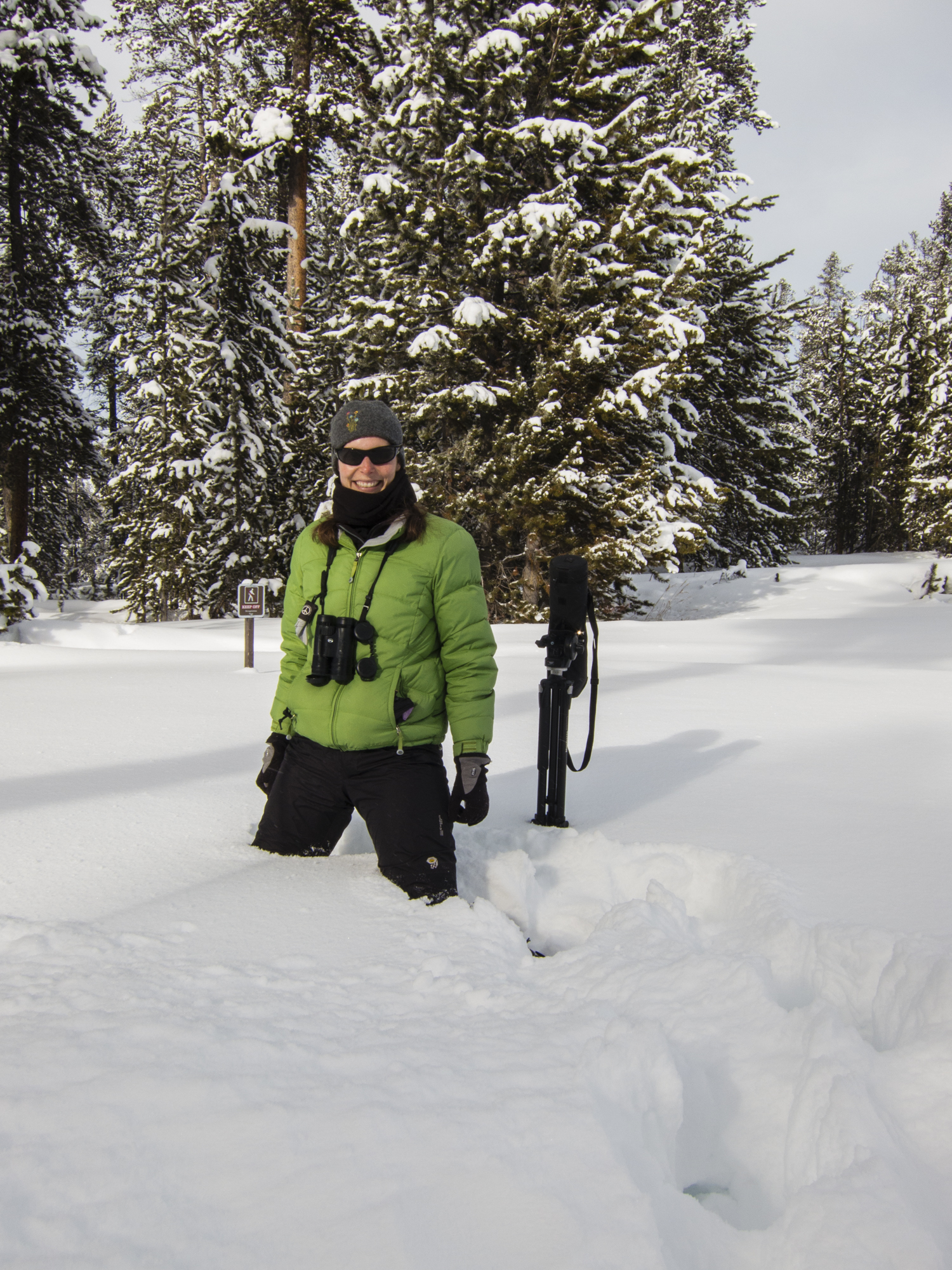 Melissa in deep snow at Canyon