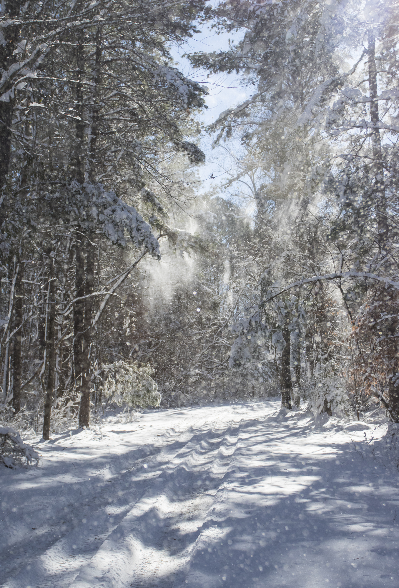 Road with diamond dust