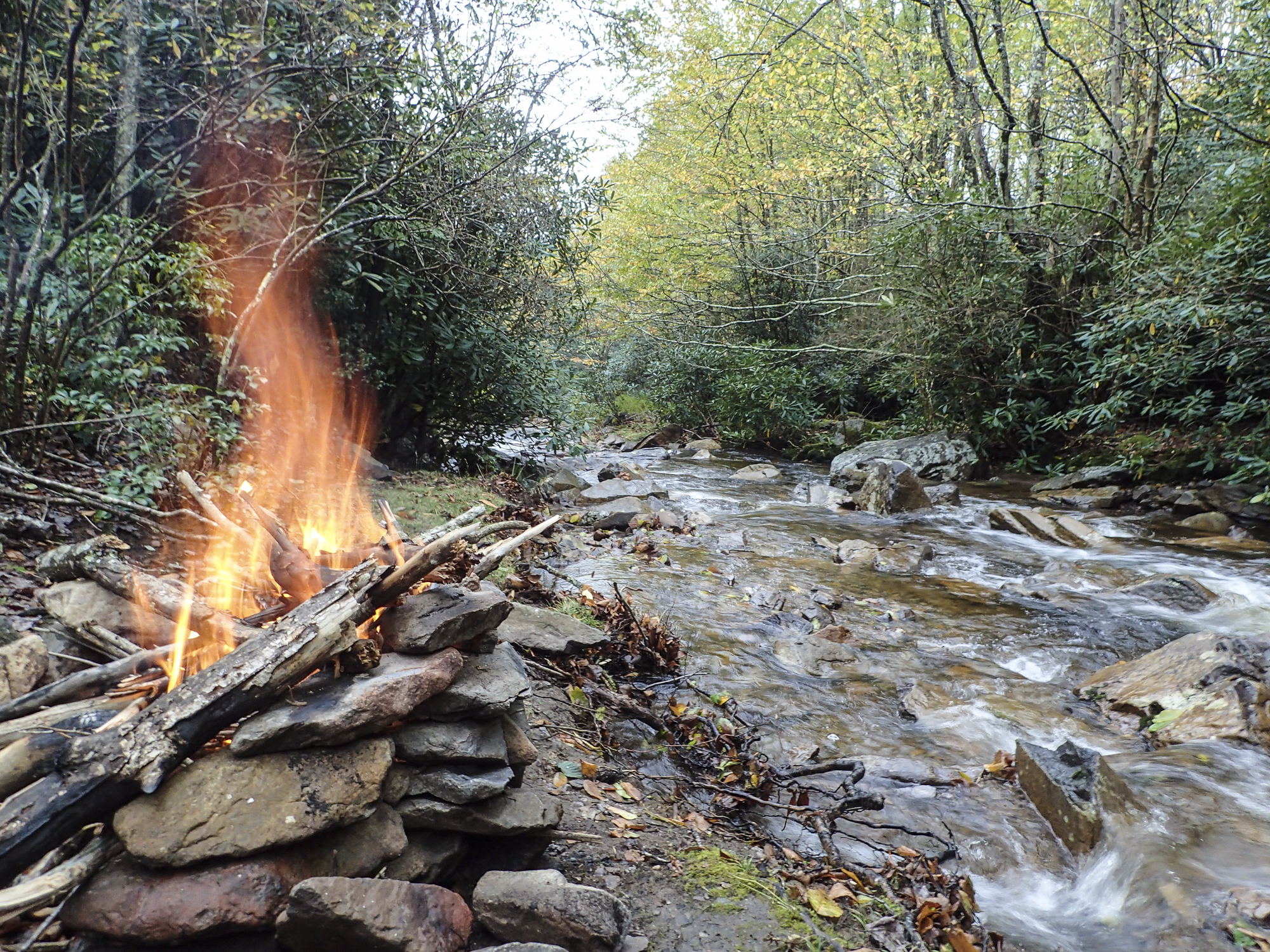 campsite first night