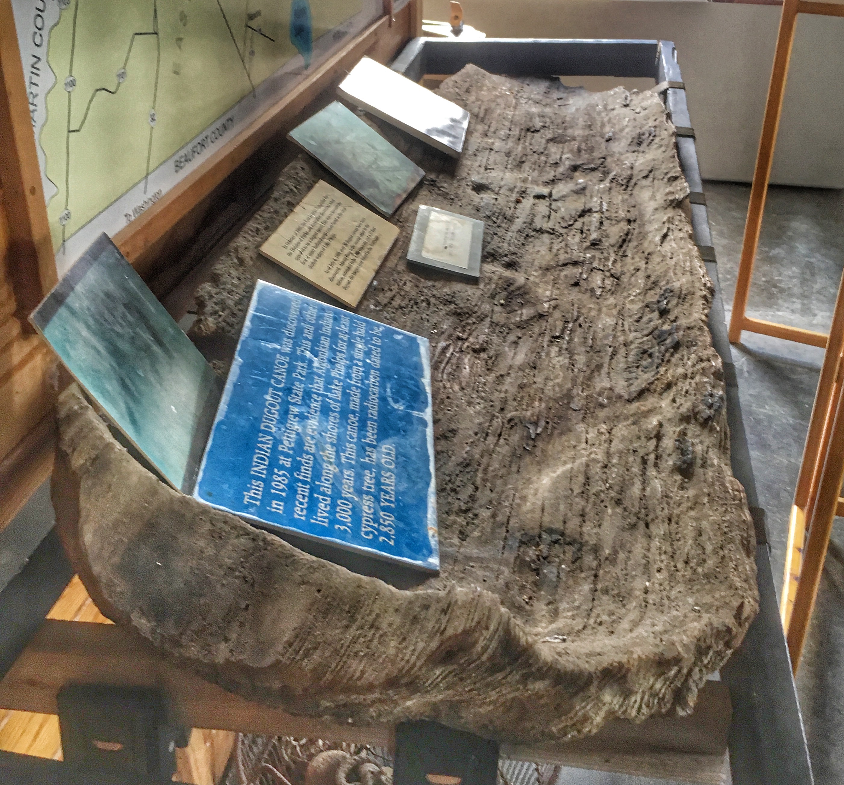 Dugoutr canoe in museum