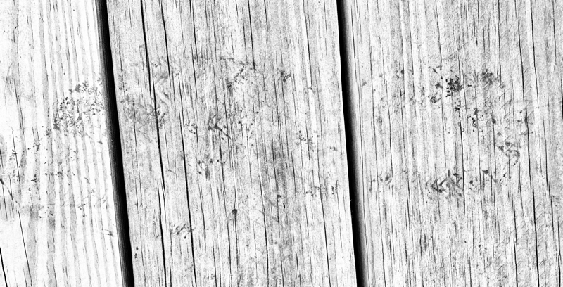 footprint on wood boards